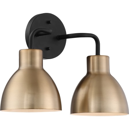 A large image of the Nuvo Lighting 60/6772 Matte Black / Burnished Brass