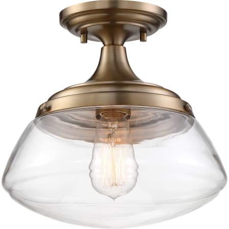 A large image of the Nuvo Lighting 60/6797 Burnished Brass / Clear