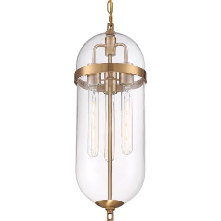 A large image of the Nuvo Lighting 60/6913 Vintage Brass / Clear