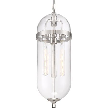 A large image of the Nuvo Lighting 60/6913 Polished Nickel / Clear