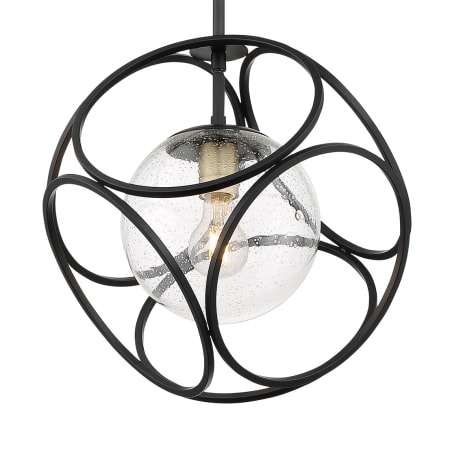 A large image of the Nuvo Lighting 60/6935 Black / Vintage Brass