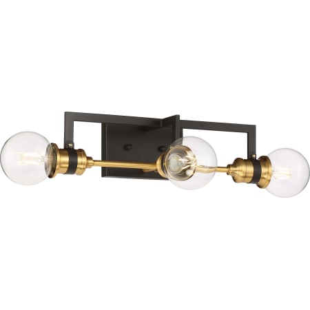 A large image of the Nuvo Lighting 60/6973 Warm Brass / Black