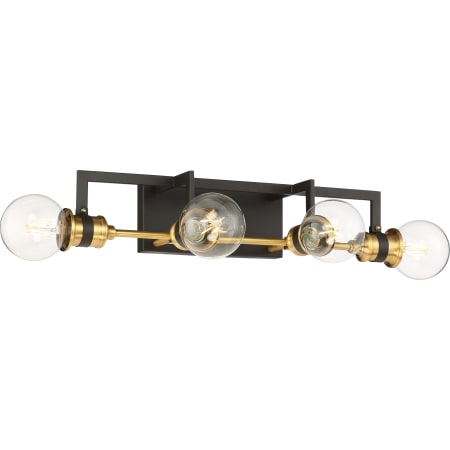 A large image of the Nuvo Lighting 60/6974 Warm Brass / Black