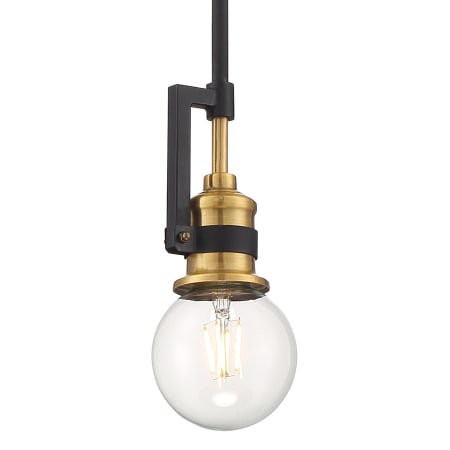 A large image of the Nuvo Lighting 60/6975 Warm Brass / Black