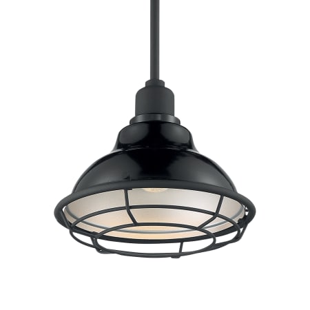 A large image of the Nuvo Lighting 60/7003 Gloss Black / Silver