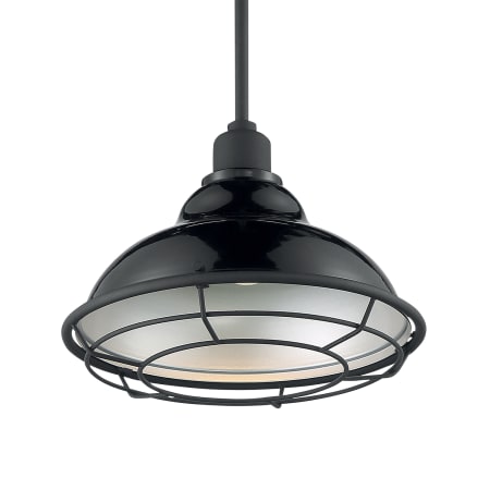 A large image of the Nuvo Lighting 60/7004 Gloss Black / Silver