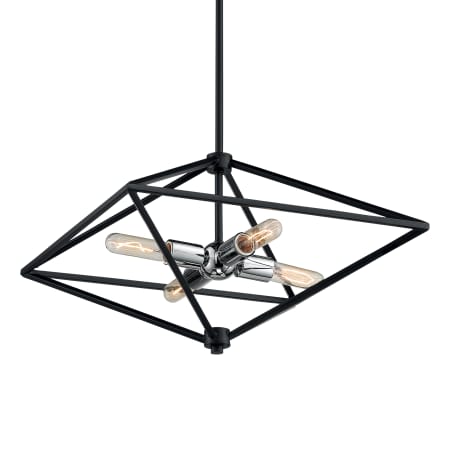 A large image of the Nuvo Lighting 60/7008 Black / Polished Nickel