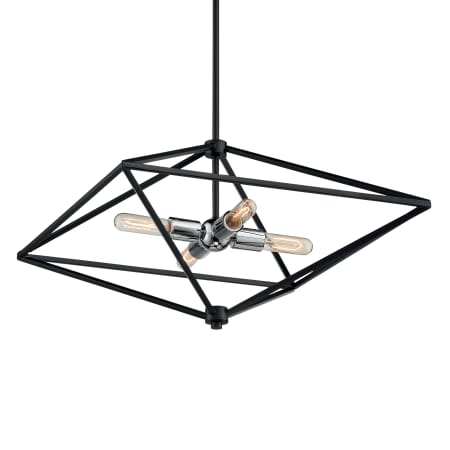 A large image of the Nuvo Lighting 60/7009 Black / Polished Nickel
