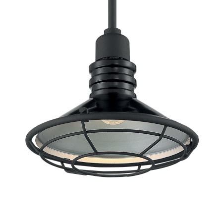 A large image of the Nuvo Lighting 60/7033 Gloss Black / Silver