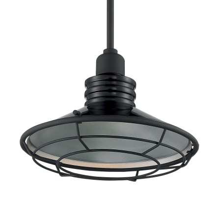 A large image of the Nuvo Lighting 60/7034 Gloss Black / Silver