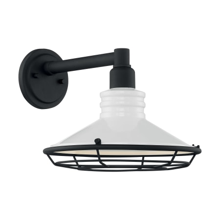 A large image of the Nuvo Lighting 60/7032 Gloss White / Textured Black