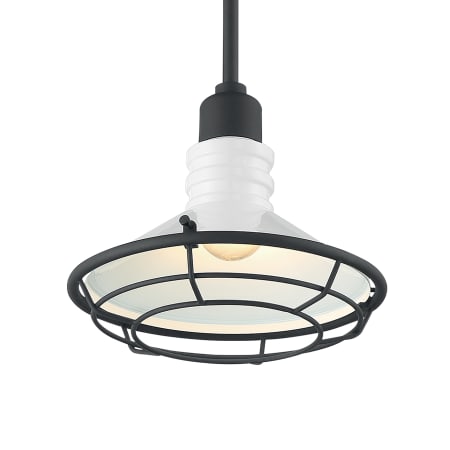 A large image of the Nuvo Lighting 60/7033 Gloss White / Black Accents