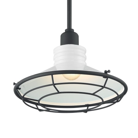 A large image of the Nuvo Lighting 60/7034 Gloss White / Black Accents