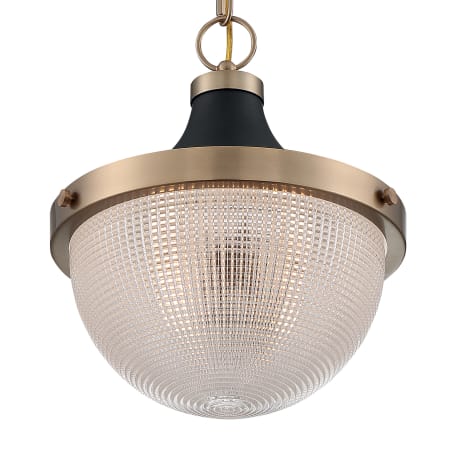 A large image of the Nuvo Lighting 60/7060 Burnished Brass / Black Accents