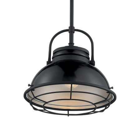 A large image of the Nuvo Lighting 60/7064 Gloss Black / Silver