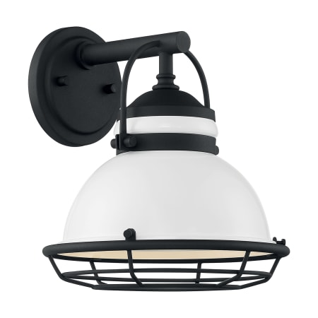 A large image of the Nuvo Lighting 60/7061 Gloss White / Textured Black