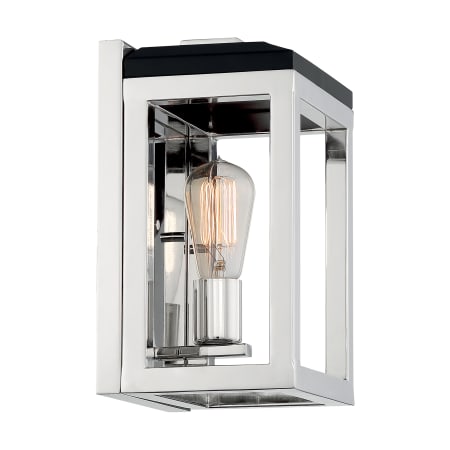 A large image of the Nuvo Lighting 60/7091 Polished Nickel / Black Accents