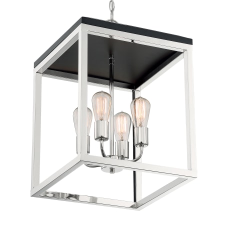 A large image of the Nuvo Lighting 60/7094 Polished Nickel / Black Accents