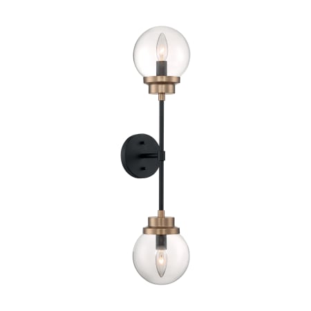 A large image of the Nuvo Lighting 60/7122 Matte Black / Brass Accents
