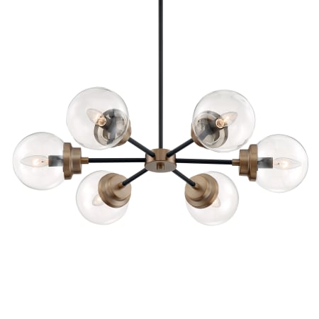 A large image of the Nuvo Lighting 60/7126 Matte Black / Brass