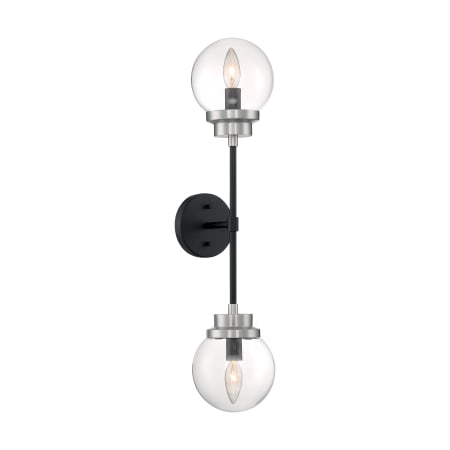 A large image of the Nuvo Lighting 60/7122 Matte Black / Brushed Nickel Accents