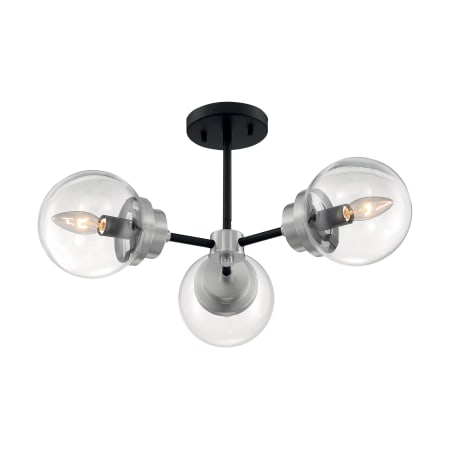 A large image of the Nuvo Lighting 60/7123 Matte Black / Brushed Nickel