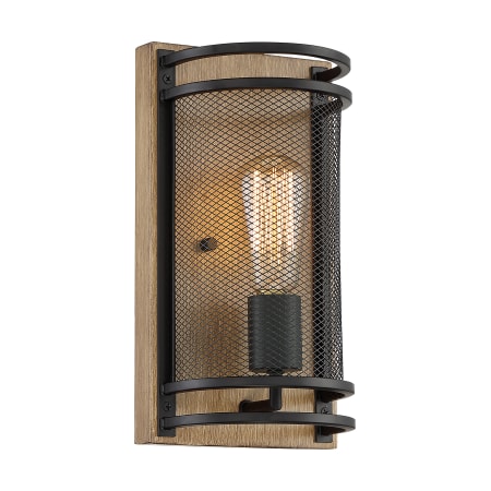 A large image of the Nuvo Lighting 60/7261 Black / Honey Wood
