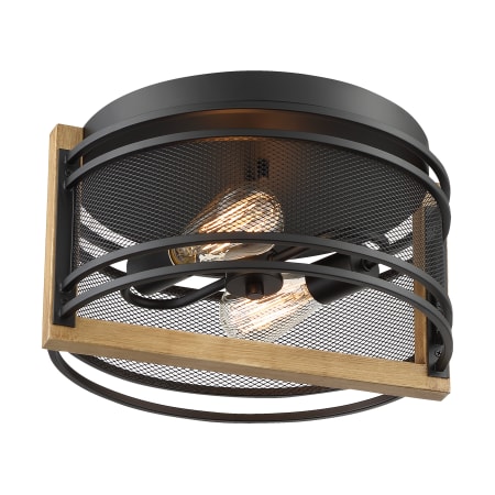 A large image of the Nuvo Lighting 60/7263 Black / Honey Wood