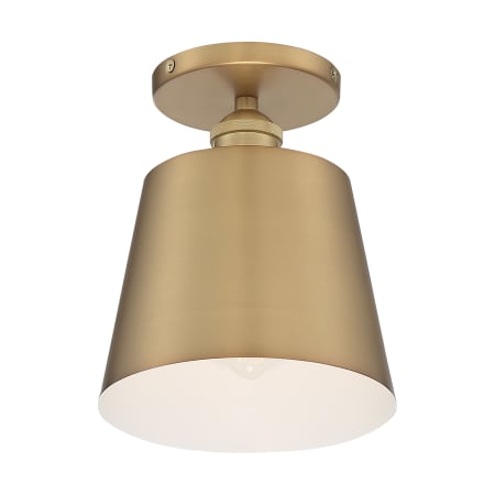 A large image of the Nuvo Lighting 60/7321 Brushed Brass / White Accents