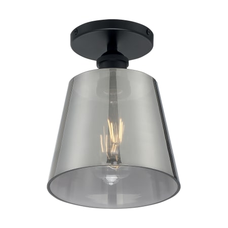 A large image of the Nuvo Lighting 60/7323 Black / Smoked Glass