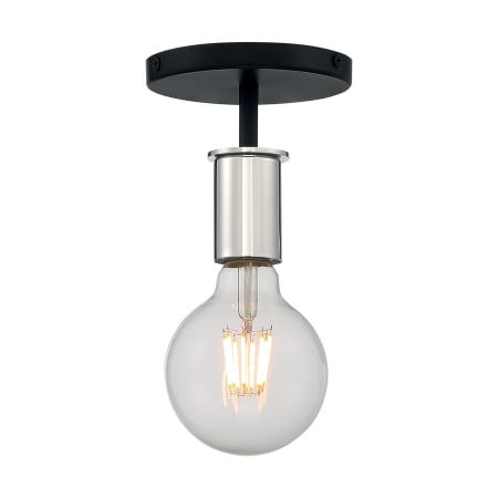 A large image of the Nuvo Lighting 60/7343 Black / Polished Nickel