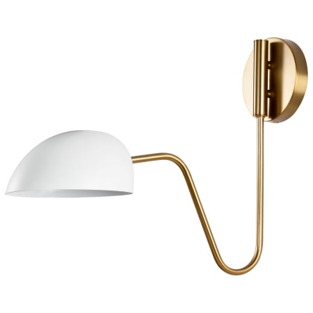 A large image of the Nuvo Lighting 60/7391 Matte White / Burnished Brass