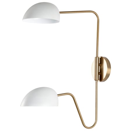 A large image of the Nuvo Lighting 60/7393 Matte White / Burnished Brass