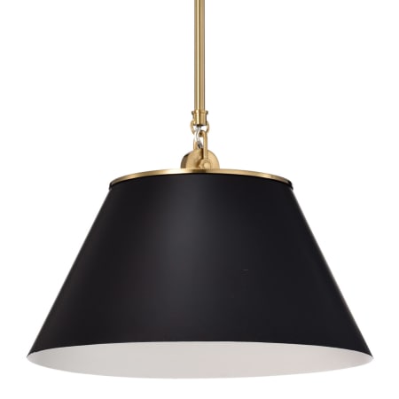 A large image of the Nuvo Lighting 60/7411 Black / Vintage Brass