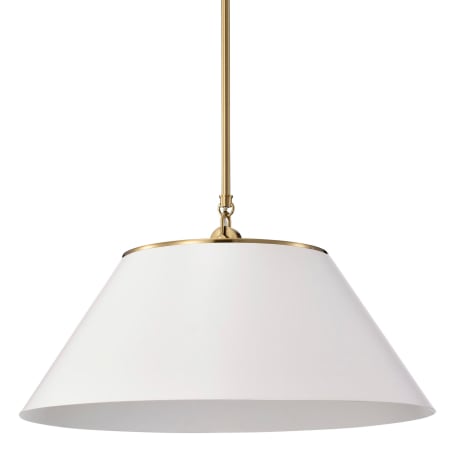A large image of the Nuvo Lighting 60/7414 White / Vintage Brass