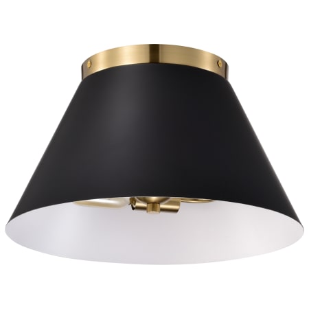 A large image of the Nuvo Lighting 60/7417 Black / Vintage Brass