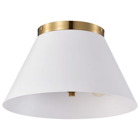 A large image of the Nuvo Lighting 60/7417 White / Vintage Brass