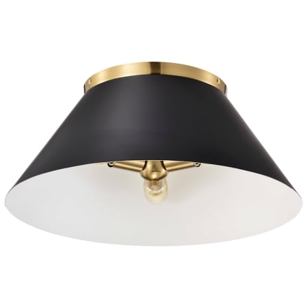 A large image of the Nuvo Lighting 60/7420 Black / Vintage Brass