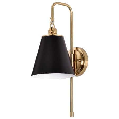 A large image of the Nuvo Lighting 60/7445 Black / Vintage Brass