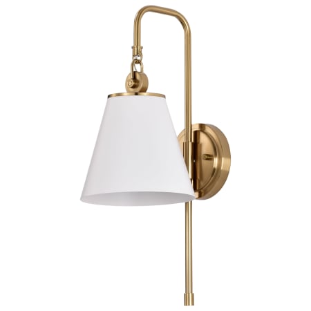 A large image of the Nuvo Lighting 60/7445 White / Vintage Brass