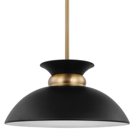 A large image of the Nuvo Lighting 60/7460 Matte Black / Burnished Brass
