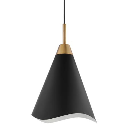 A large image of the Nuvo Lighting 60/7473 Matte Black / Burnished Brass