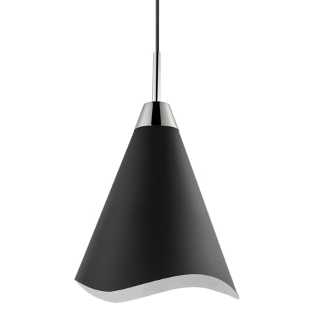 A large image of the Nuvo Lighting 60/7473 Matte Black / Polished Nickel