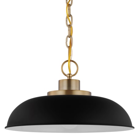 A large image of the Nuvo Lighting 60/7480 Matte Black / Burnished Brass