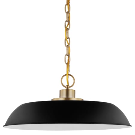A large image of the Nuvo Lighting 60/7483 Matte Black / Burnished Brass