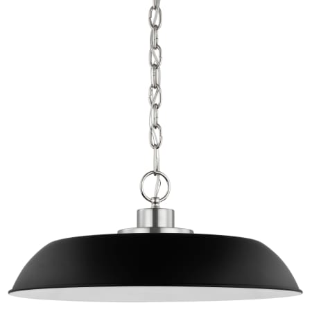 A large image of the Nuvo Lighting 60/7483 Matte Black / Polished Nickel