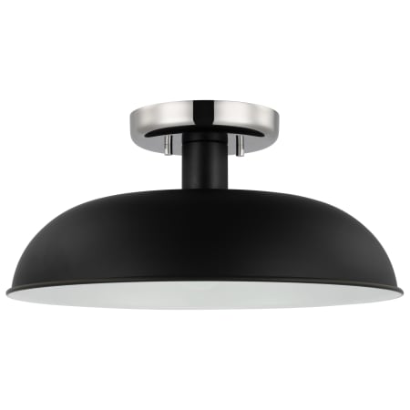 A large image of the Nuvo Lighting 60/7490 Matte Black / Polished Nickel