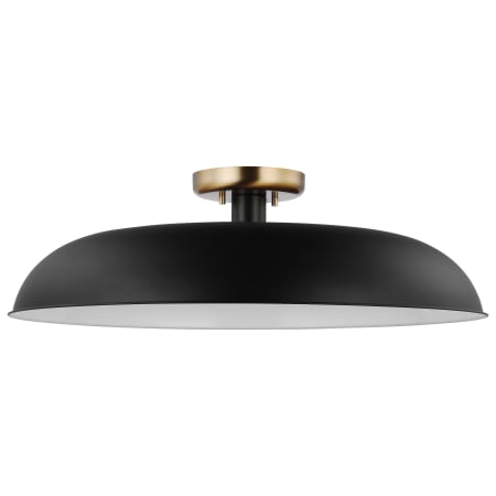 A large image of the Nuvo Lighting 60/7496 Matte Black / Burnished Brass