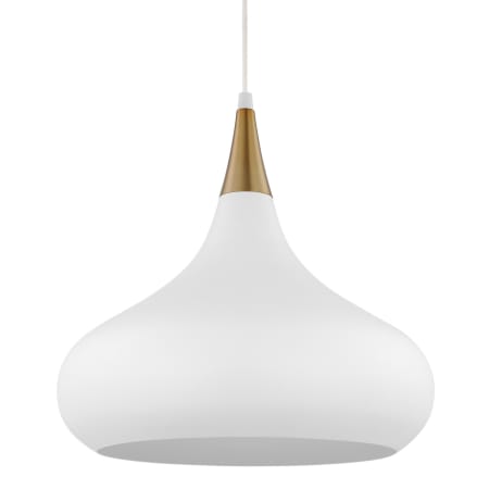 A large image of the Nuvo Lighting 60/7513 Matte White / Burnished Brass