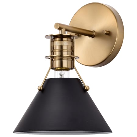 A large image of the Nuvo Lighting 60/7519 Matte Black / Burnished Brass